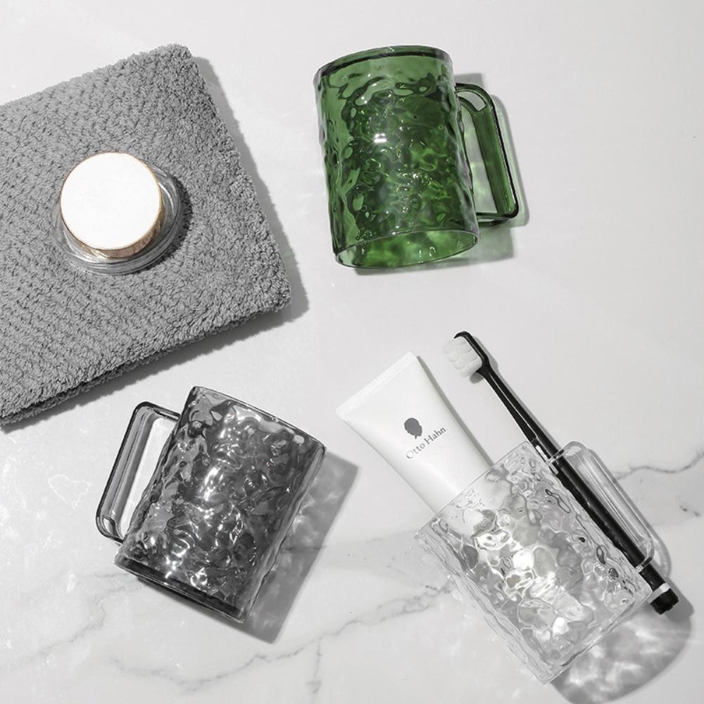 『熊愛貝百貨』北歐風漱口杯透明牙刷杯家用洗漱杯可放牙刷PET水杯-細節圖2