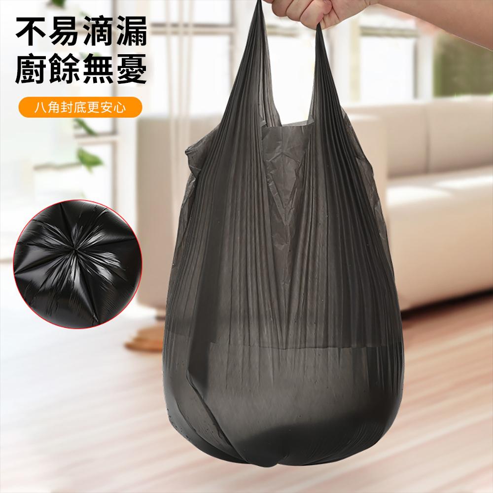 『熊愛貝百貨』背心式升級加厚款垃圾袋 方便打結手提式垃圾袋-顏色隨機-細節圖2