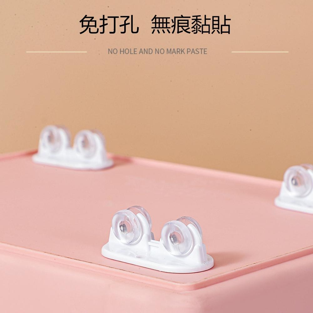 『熊愛貝百貨』黏貼式滑輪小輪子收納箱整理箱垃圾桶儲物箱子底部滾輪單向輪-細節圖4