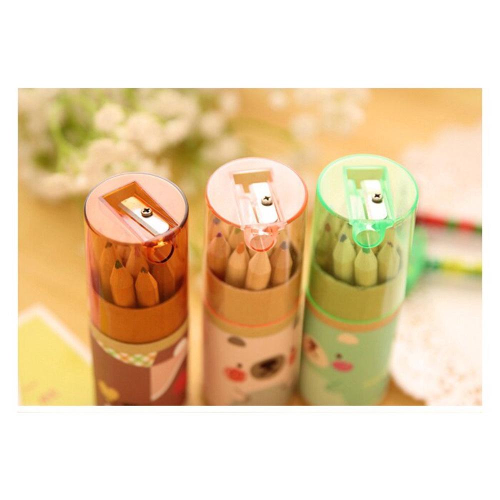 『熊愛貝百貨』動物森林12色彩色鉛筆 自帶削鉛筆器-細節圖3