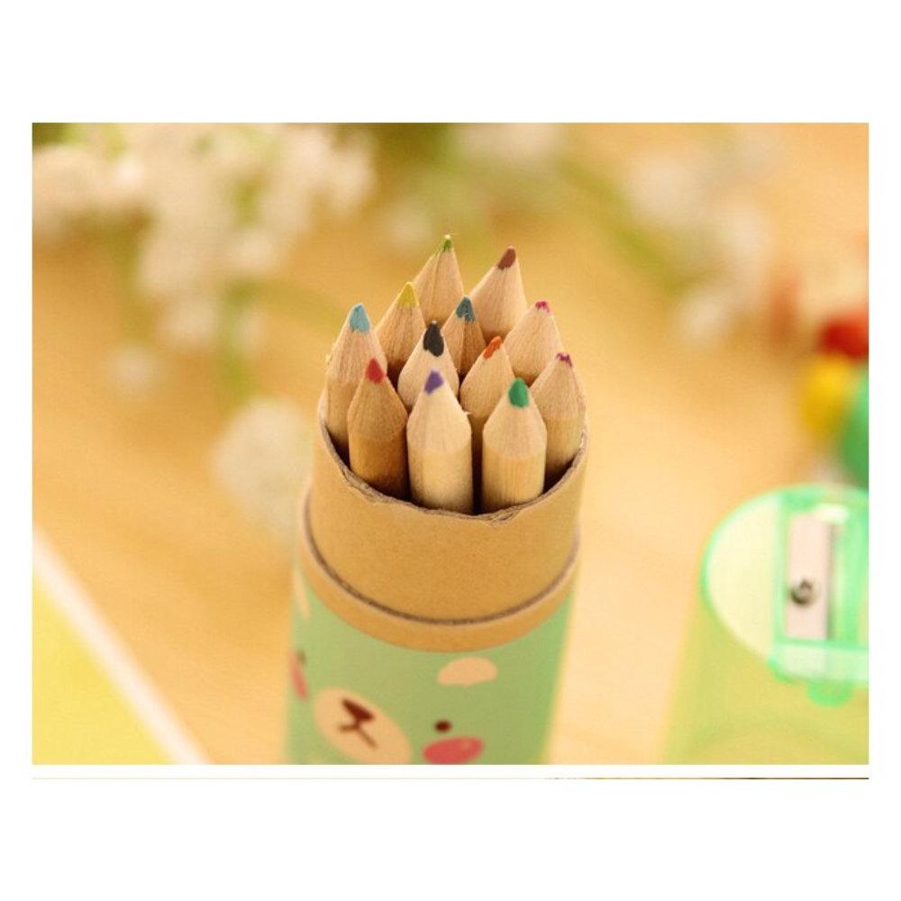 『熊愛貝百貨』動物森林12色彩色鉛筆 自帶削鉛筆器-細節圖4