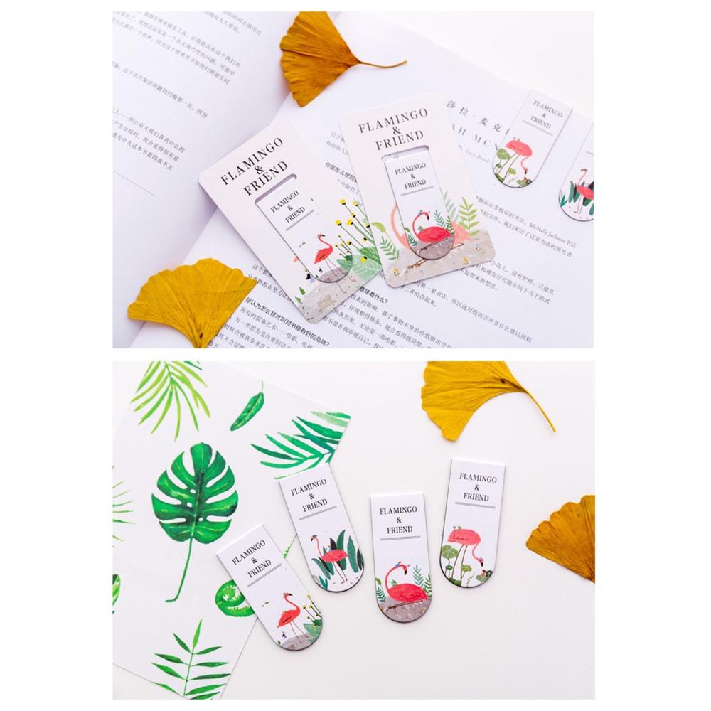 『熊愛貝百貨』韓風清新款火烈鳥紅鶴磁性書簽 分頁索引貼-細節圖5