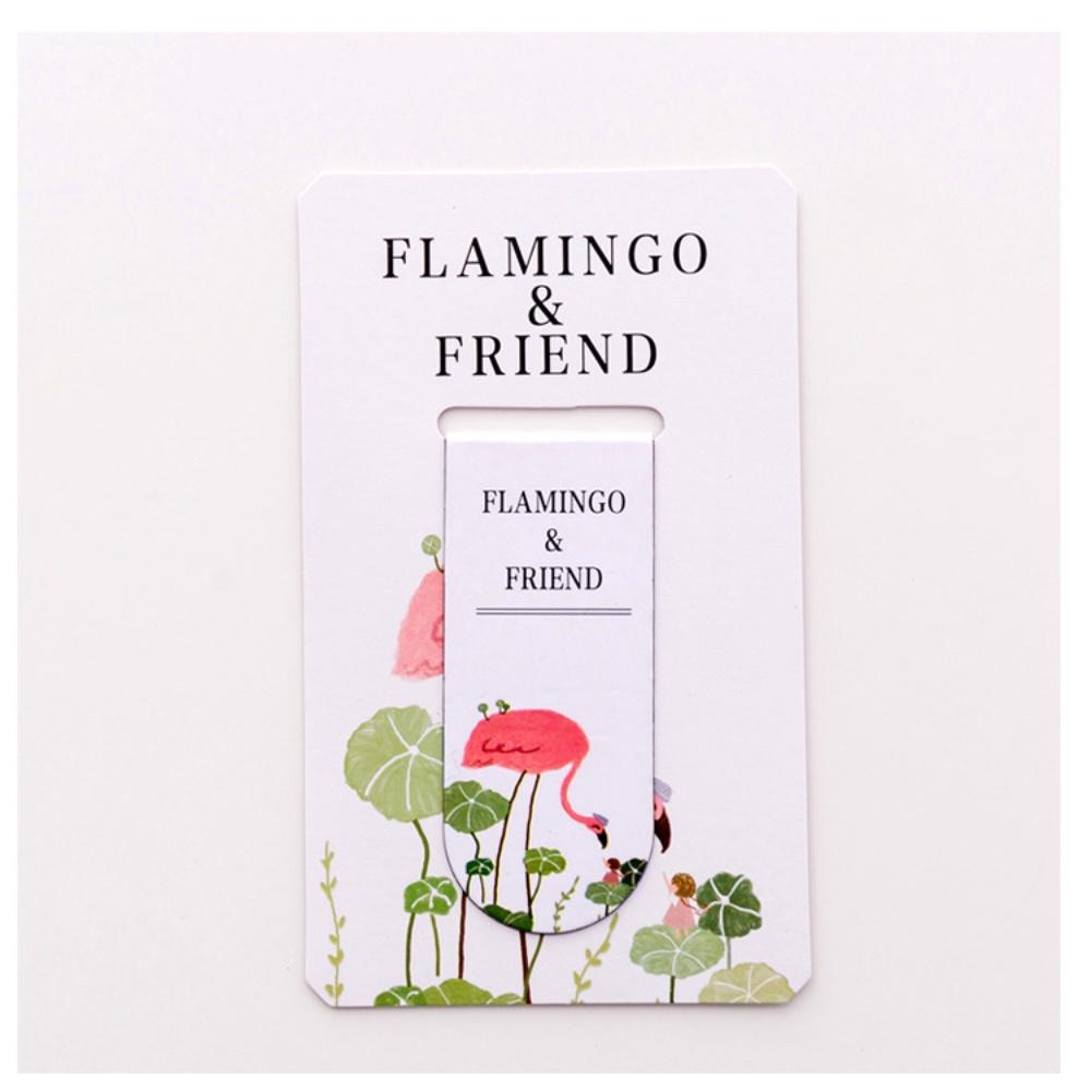 『熊愛貝百貨』韓風清新款火烈鳥紅鶴磁性書簽 分頁索引貼-細節圖7