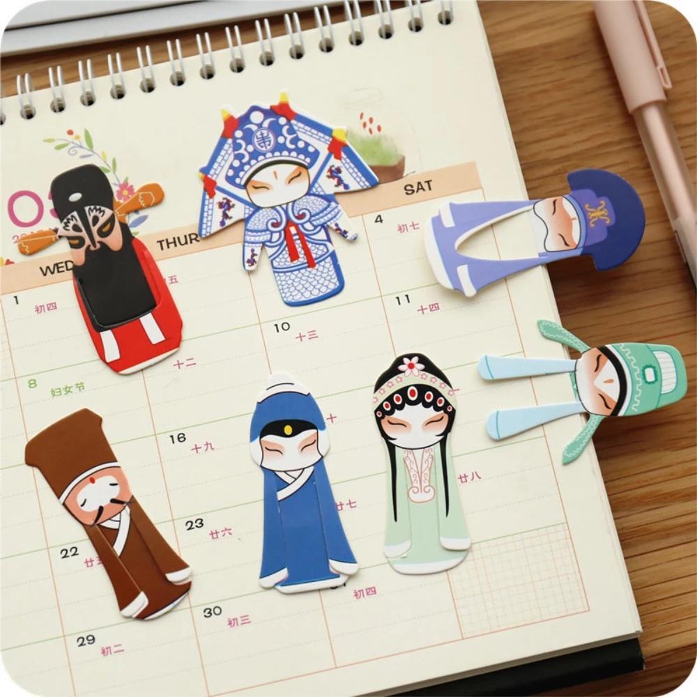 『熊愛貝百貨』京劇臉譜紙質書簽1套七張 古典戲劇元素書簽-細節圖3