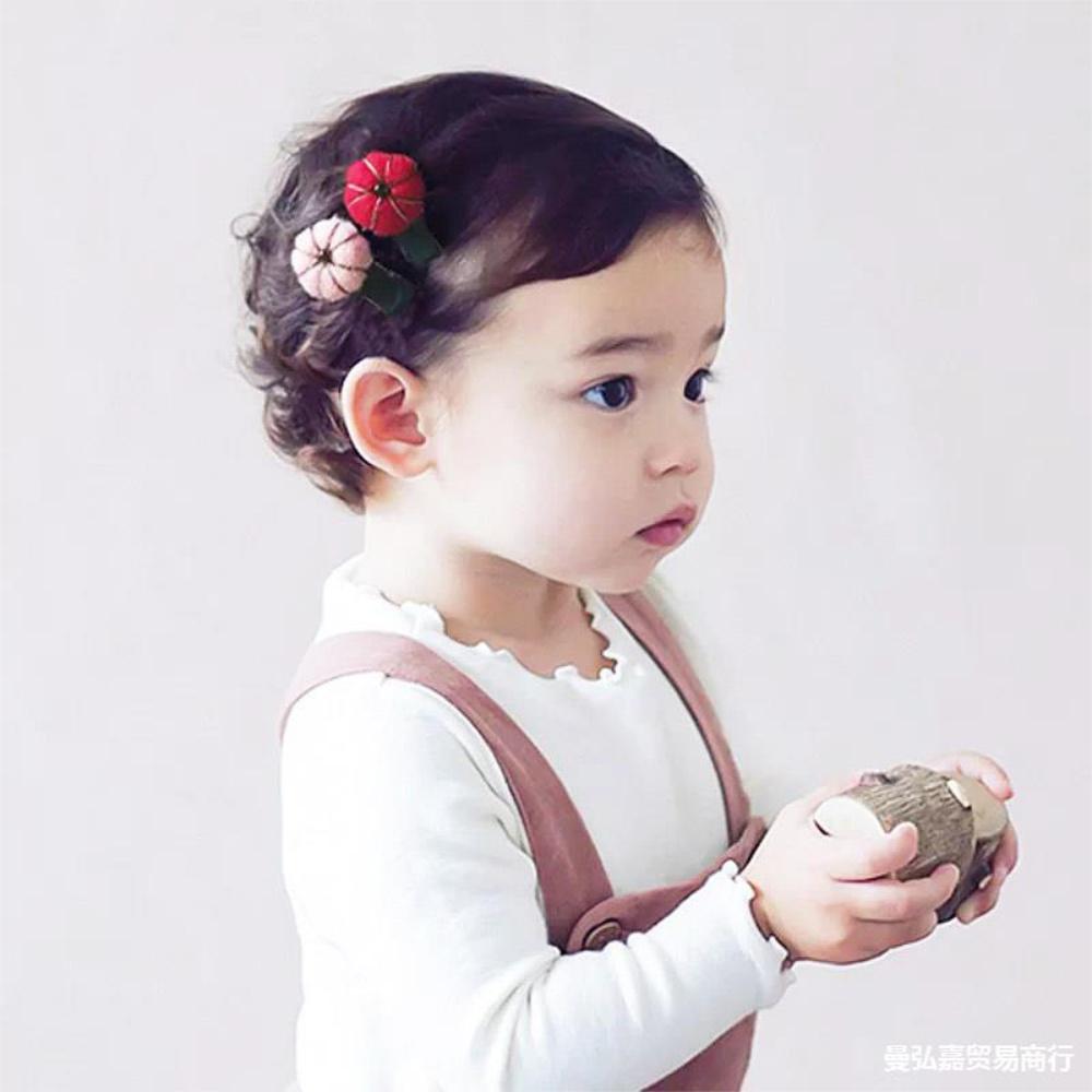 『熊愛貝百貨』小南瓜寶寶安全髮夾小髮飾-細節圖2