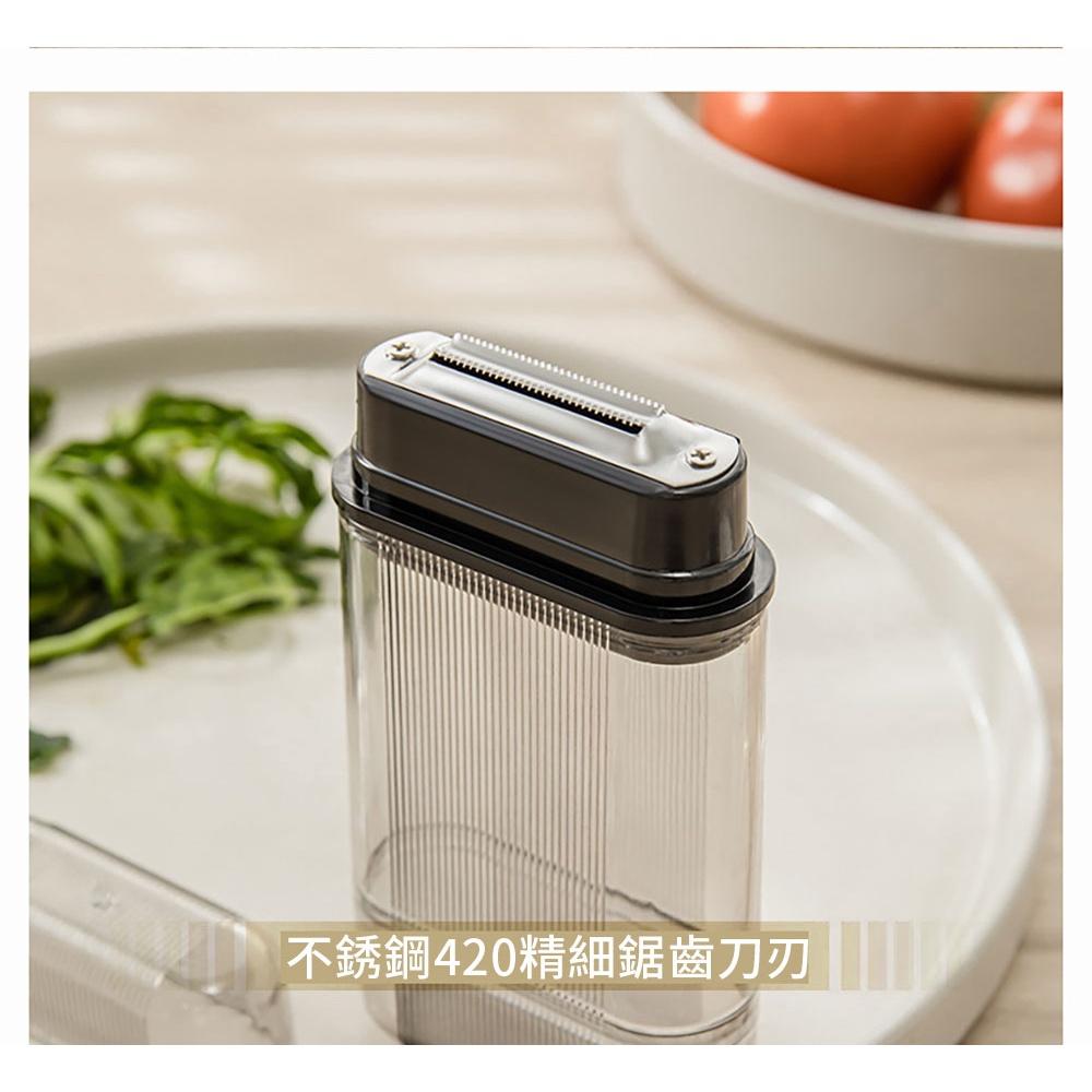 『熊愛貝百貨』420不鏽鋼刀頭便攜存儲式好清理多功能削皮刀-細節圖3