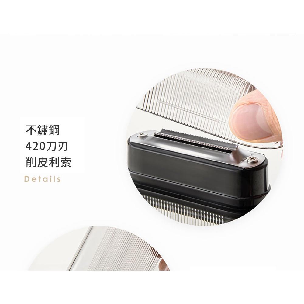 『熊愛貝百貨』420不鏽鋼刀頭便攜存儲式好清理多功能削皮刀-細節圖7