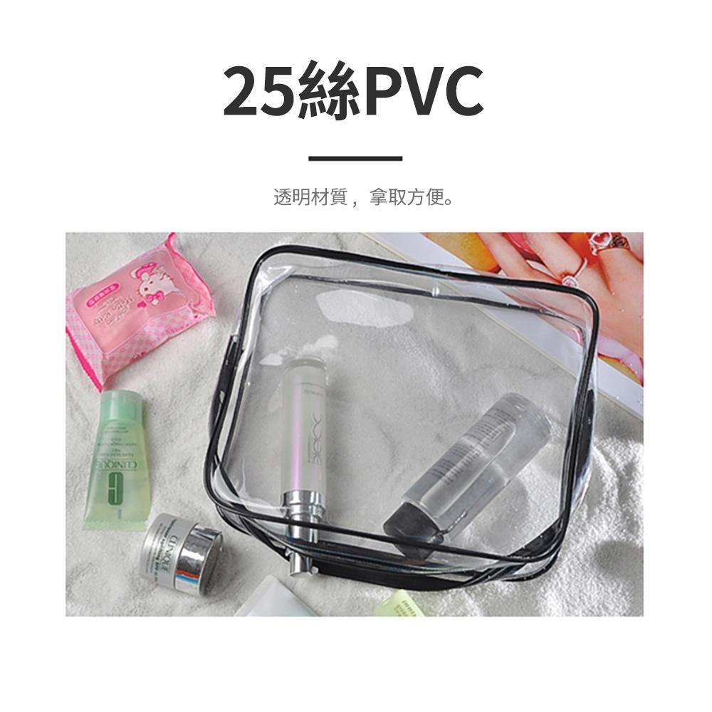 『熊愛貝百貨』旅行透明洗漱包三件套 防水沙灘包游泳化妝包收納袋-細節圖4