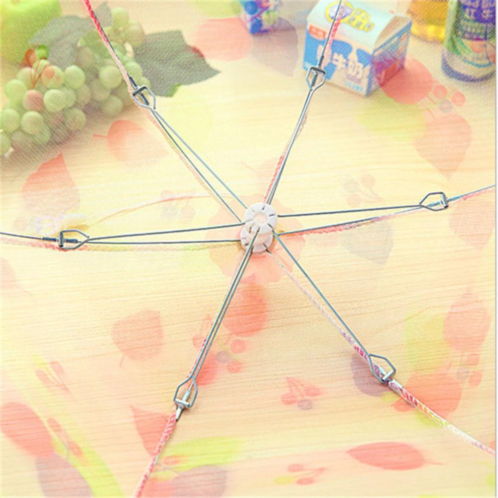 『熊愛貝百貨』廚房快收式折疊飯菜罩防蚊蟲罩 鋼骨結構更耐用-細節圖3