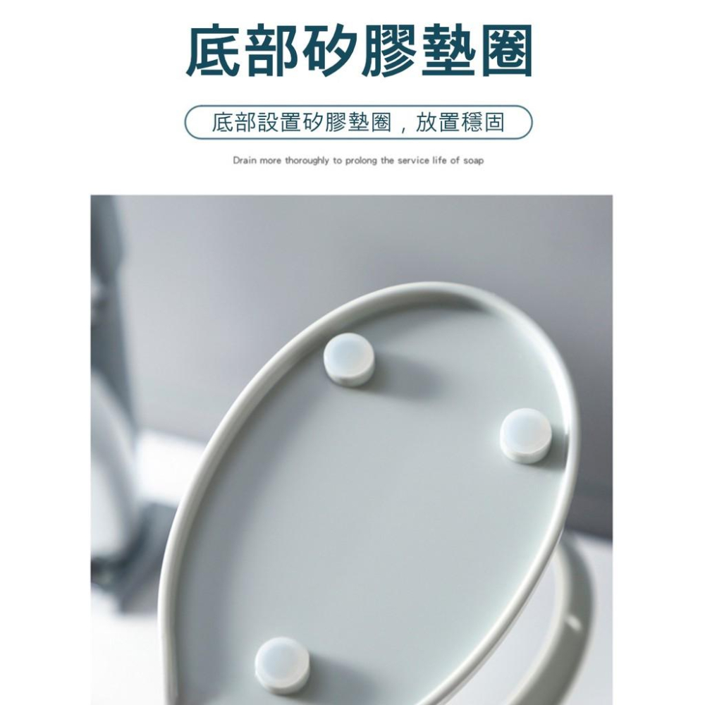 『熊愛貝百貨』流線型分離式瀝水皂盒 免打孔吸盤式固定廚房瀝水架-細節圖6
