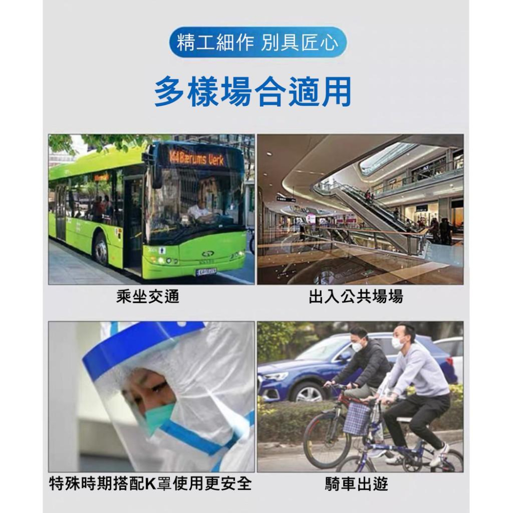 『熊愛貝百貨』PET高清大面積防飛沫油煙透明面罩 可重覆使用-細節圖9