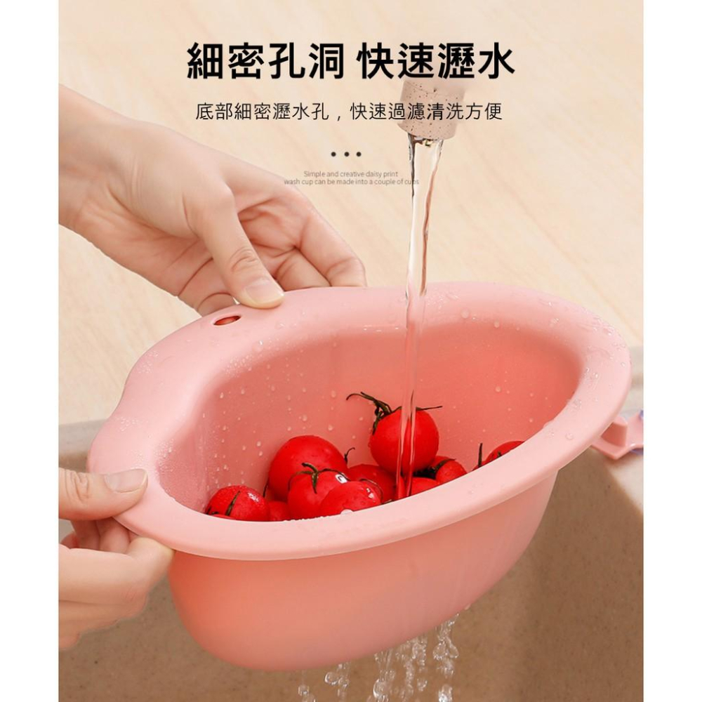 『熊愛貝百貨』廚房吸盤式水槽瀝水籃 廚餘桶瀝水架 置物籃-細節圖6