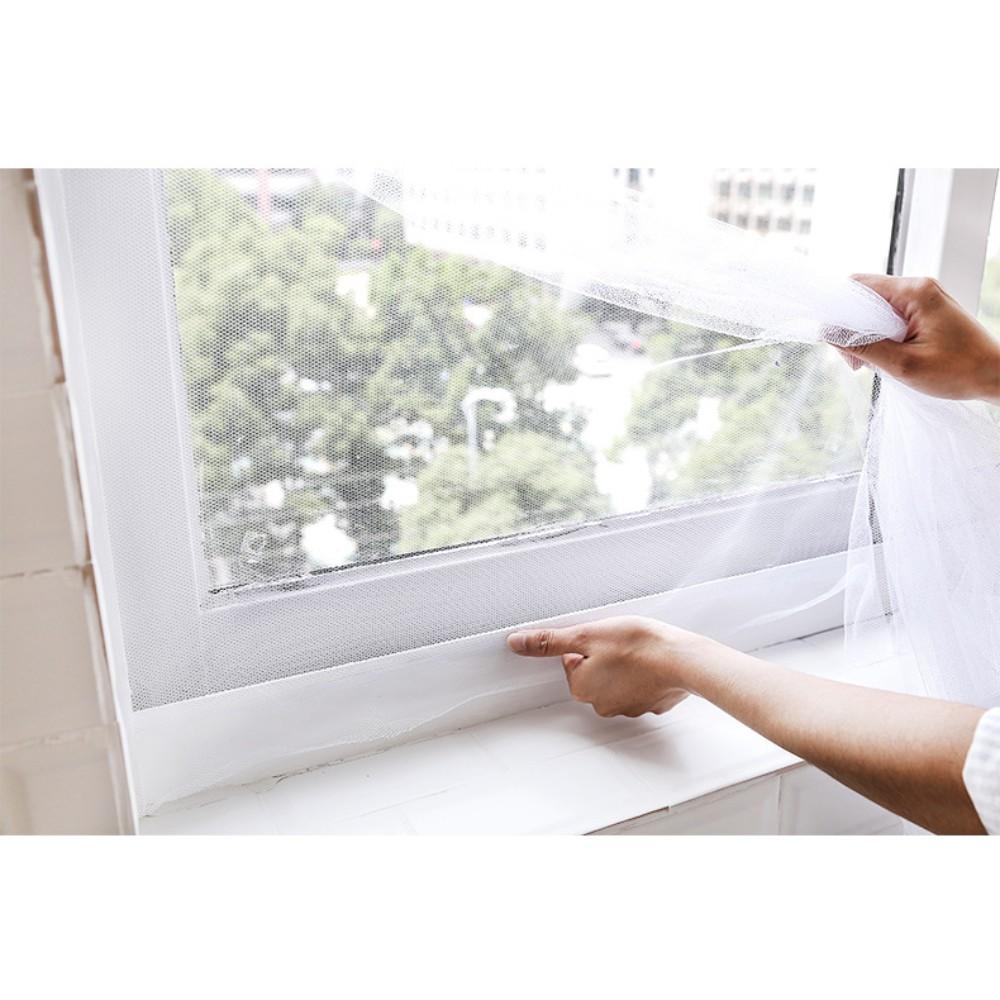『熊愛貝百貨』自黏式簡易紗窗紗網(大號) DIY可截剪隱形紗窗 附魔術貼-細節圖6