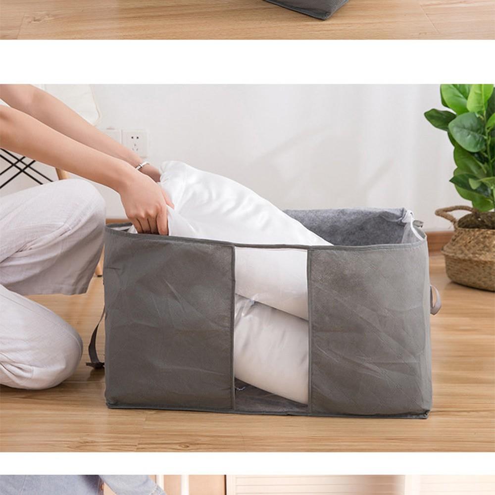 『熊愛貝百貨』炫彩竹炭棉被收納袋 衣物收納袋整理袋儲物袋-細節圖6