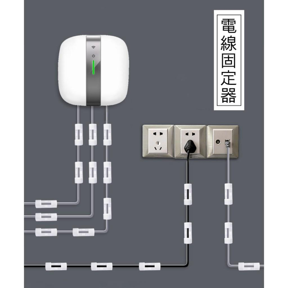 『熊愛貝百貨』自黏式電線固定器 走線神器 數據線USB線固定收納卡扣-細節圖3