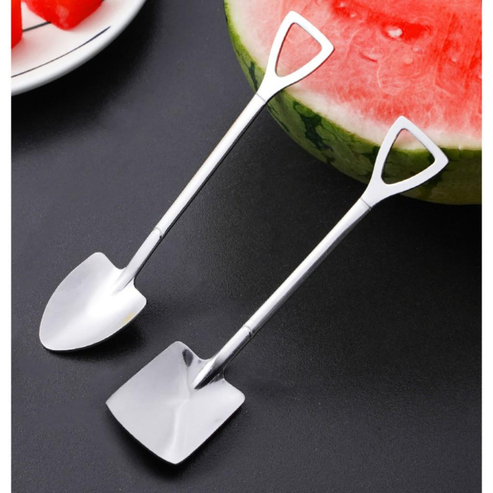 『熊愛貝百貨』鐵鍬造型點心水果勺 不鏽鋼布丁勺-細節圖8