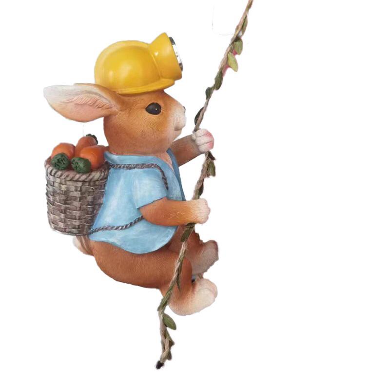 台灣現貨🔥松鼠、兔子 礦工 太陽能燈 免插電 吊掛 太陽能-細節圖5