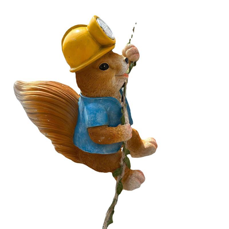 台灣現貨🔥松鼠、兔子 礦工 太陽能燈 免插電 吊掛 太陽能-細節圖6