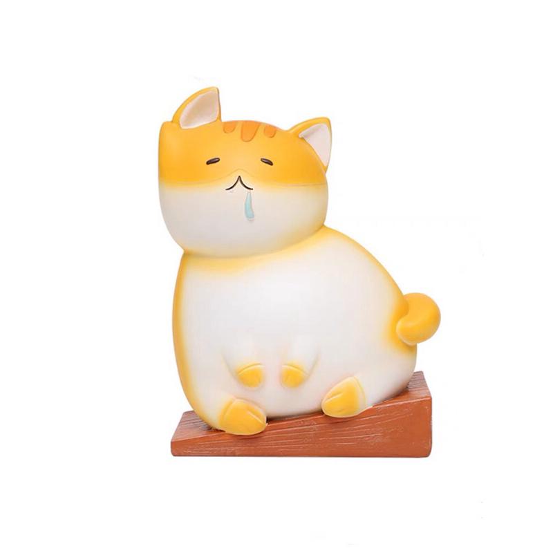 【屋哇❤台灣現貨】懶貓 創意 門擋 防撞 可愛 卡通 北歐 橘貓 書架 去有風的地方 紅豆 DECO 風格師 裝飾 擺件-細節圖5