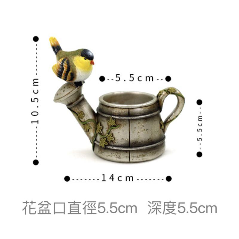 台灣現貨🔥小鳥花灑 多肉 花盆 盆栽 植栽 花器-細節圖4