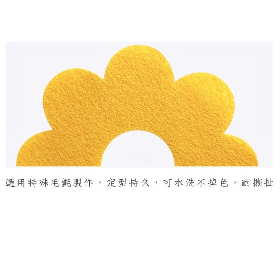 【屋哇☉現貨】 卡扣式 毛氈布  粉色 黃色 橘色 花朵 太陽花圈 頭套 寵物防舔 結紮 手術 細菌感染 眼睛-細節圖9