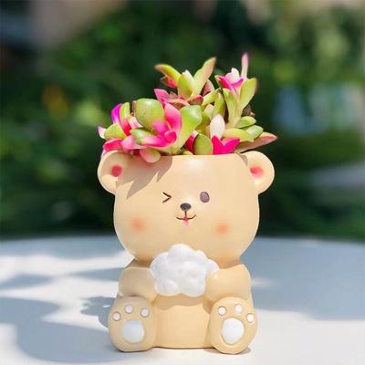 【屋哇🔥台灣現貨】柯基 企鵝  熊 豬 綿羊 雞 多肉花盆 2022新款 可愛動物 造型 ins風 田園 卡通盆栽 花器-細節圖6