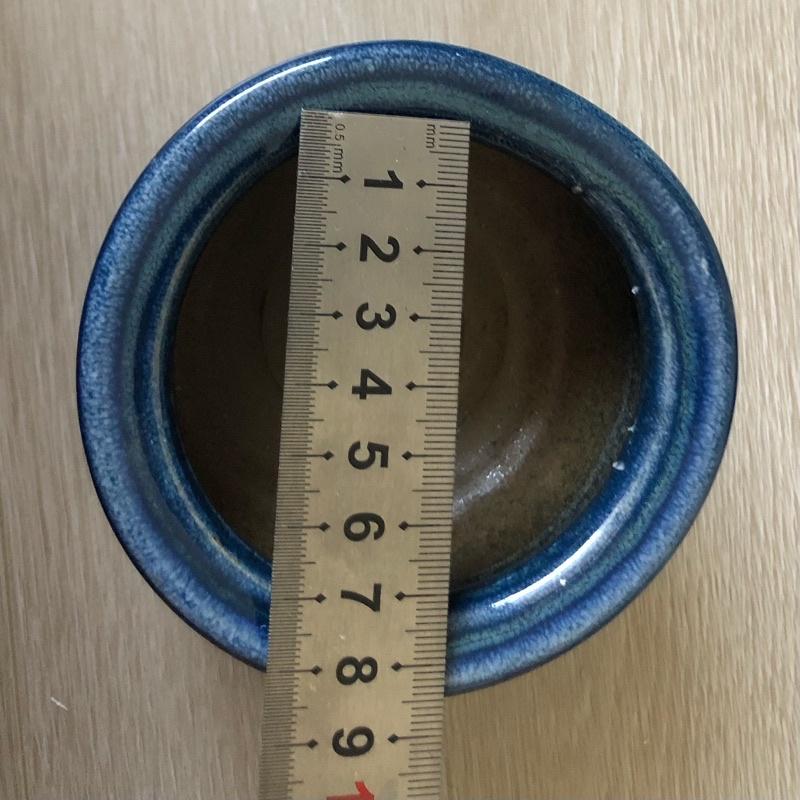 [屋哇🔥台灣現貨］深藍 麋鹿 馴鹿 釉燒 多肉 花盆-細節圖2