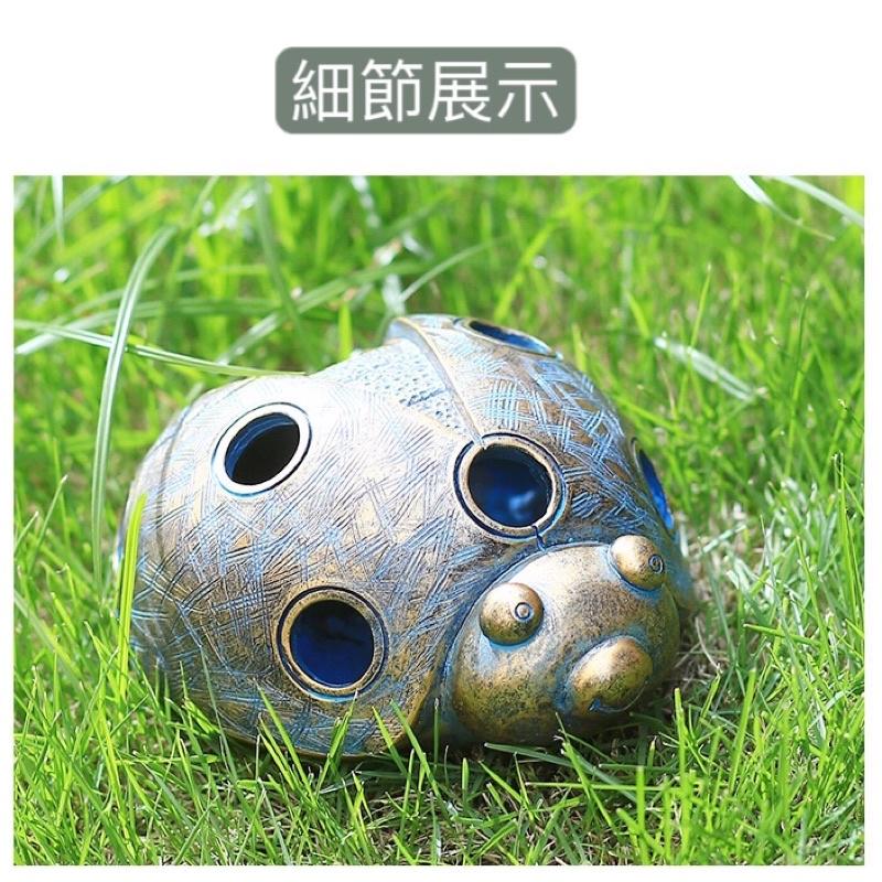 【屋哇🔥台灣現貨】七星 瓢蟲 太陽能 太陽能燈 擺件 戶外園林 花園別墅 露台 陽台 庭院 夜光 甲蟲 裝飾 掛飾 燈-細節圖4
