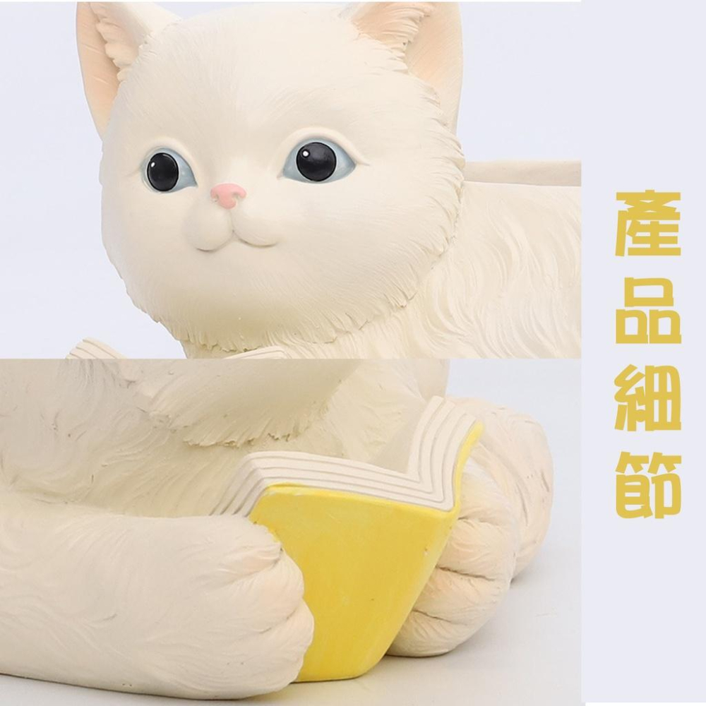 【屋哇🪴現貨】貓 貓咪 多肉花盆 新款可愛動物 造型猫咪  創意 卡通 個性 閱讀 眨眼 貓咪 盆栽 花器 花盆 園藝-細節圖8