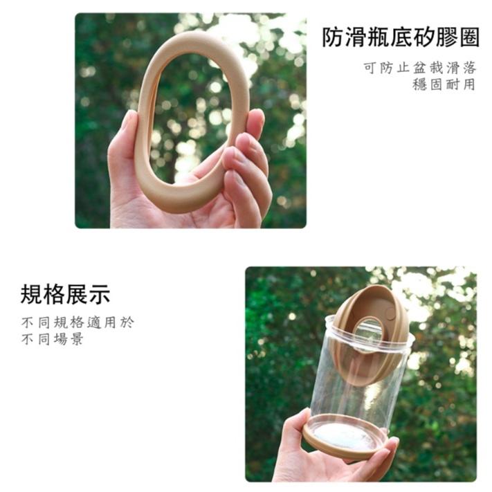 【屋哇☉現貨】 透明 水培花盆 水耕 仿玻璃 觀葉 植物 植栽 懶人救星 出差必備 黑手指 植物殺手 點綴生活-細節圖4