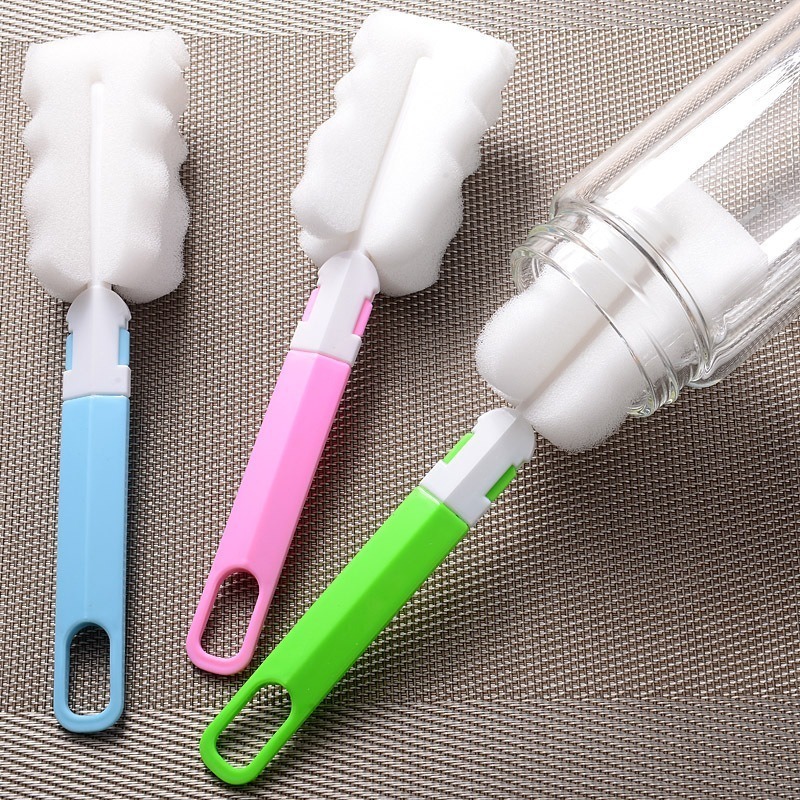 秒發 杯刷可拆洗廚房居家海綿刷杯子器清潔刷 奶瓶刷 玻璃杯清潔長柄刷 瓶苶杯刷子 海綿杯刷 家用刷瓶子神器-細節圖4