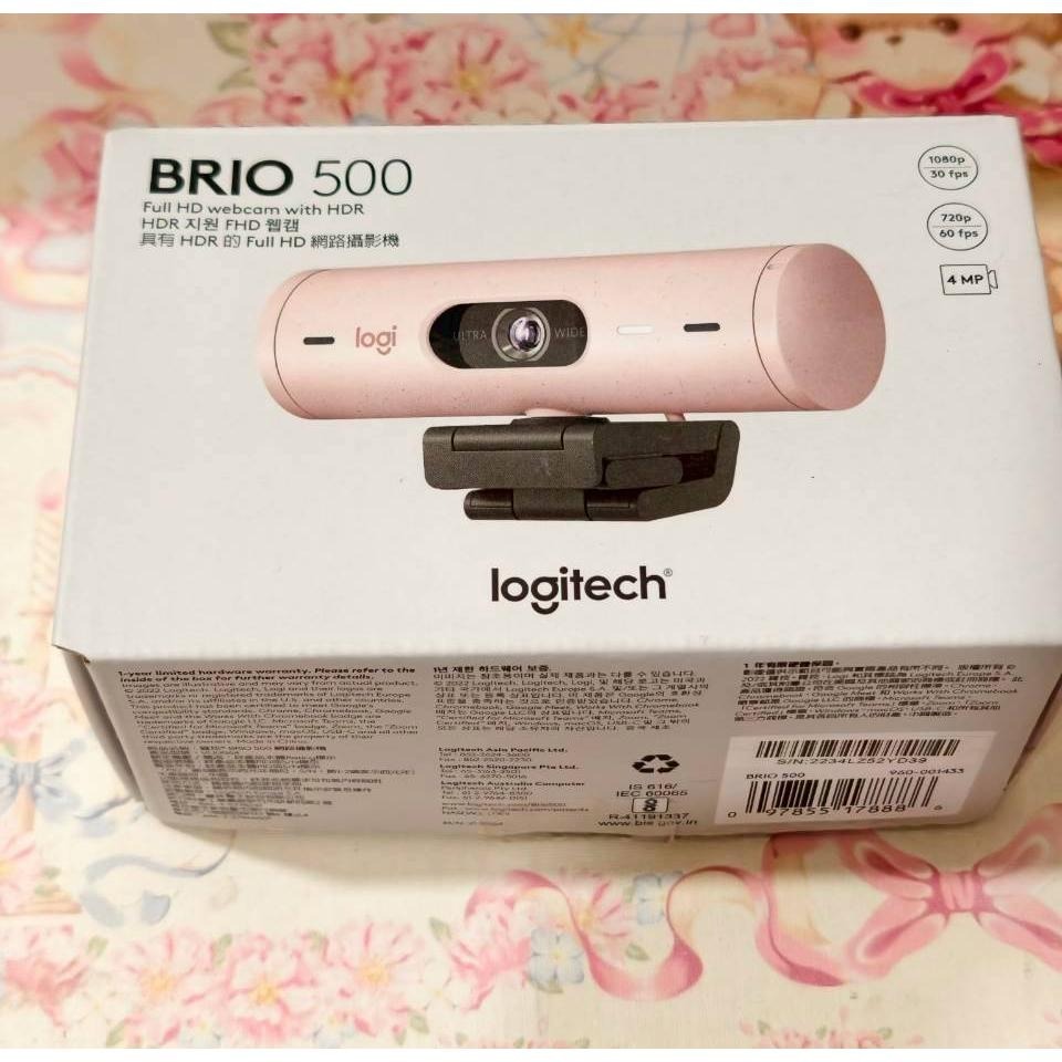 Logitech 羅技 BRIO 500 網路攝影機 粉色 攝像頭 視訊鏡頭 FHD 自動光線校正 智能閱讀 二手-細節圖2