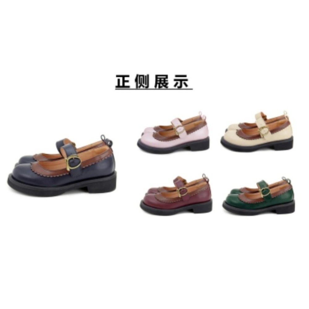 【Cute.Q】 深藍色 藏藍色 紺色 深藍色 娃娃鞋 小皮鞋 lolita lo鞋 少女 學院風 36碼 9成新-細節圖5
