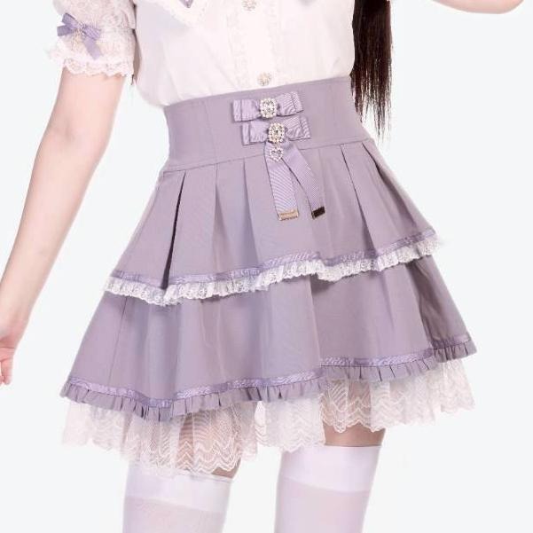 【地偶界隈】水果糖 紫色 蛋糕裙 蕾絲 少女 地雷系 量產型 日系 亞文化 lolita 軟妹 L碼-細節圖8