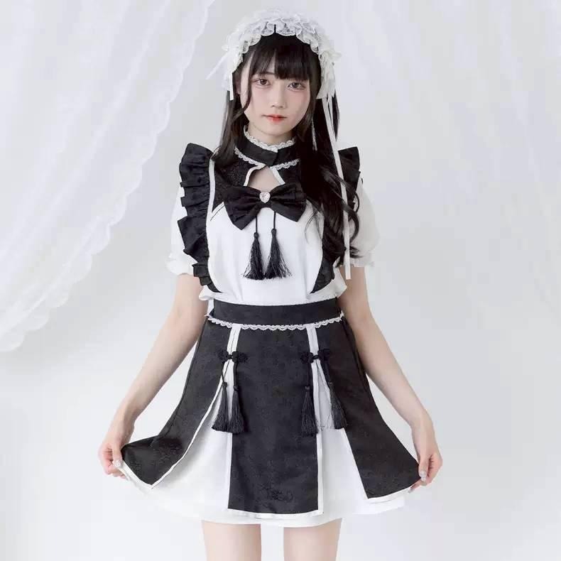 【夢展望】中華風 黑白色 地雷系 量產型 漢服 漢元素 日系 亞文化 lolita 軟妹 少女 萬聖節 中國風-細節圖5