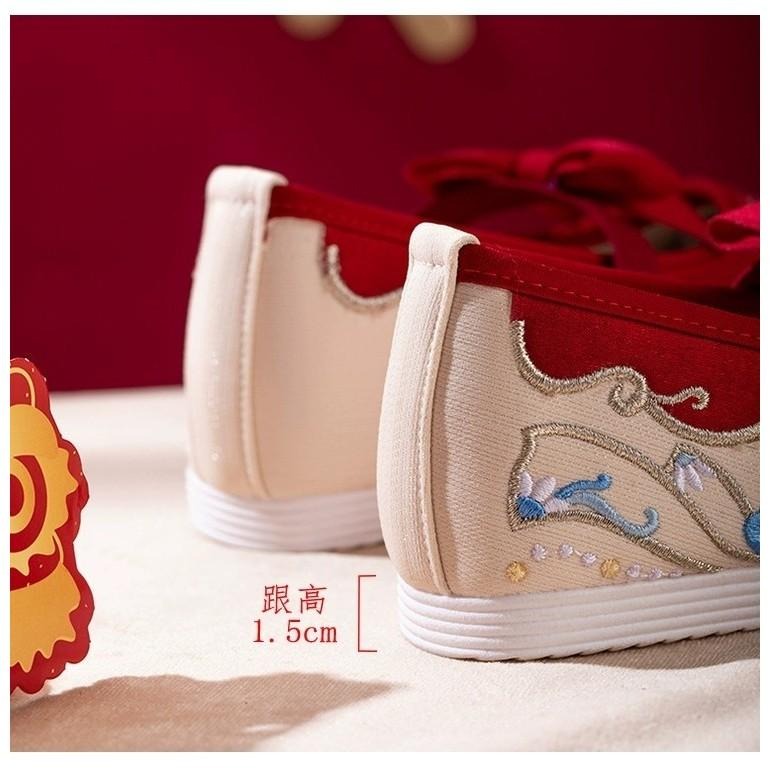 白雪公主 刺繡 漢服鞋 漢元素 古風 漢服 少女 中國風 新中式 十三余 36碼-細節圖3