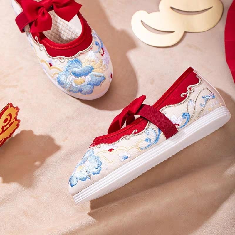 白雪公主 刺繡 漢服鞋 漢元素 古風 漢服 少女 中國風 新中式 十三余 36碼-細節圖5