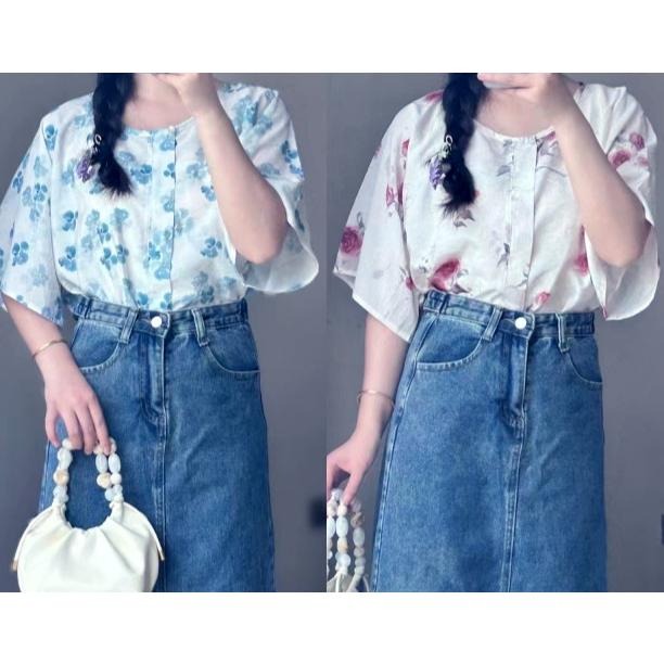 【衫袂語】涼夏 古風 漢元素 圓領衫 漢服 中國風 新中式 十三余 藍色 紅色 均碼-細節圖7