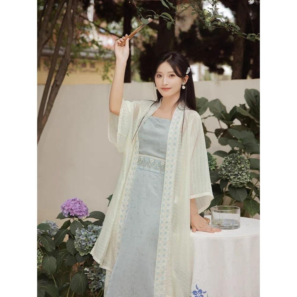 【十三余】春令添香 改良旋裙 漢服 漢元素 中式 古風 中國風 下裙 漢服裙 M碼-細節圖6