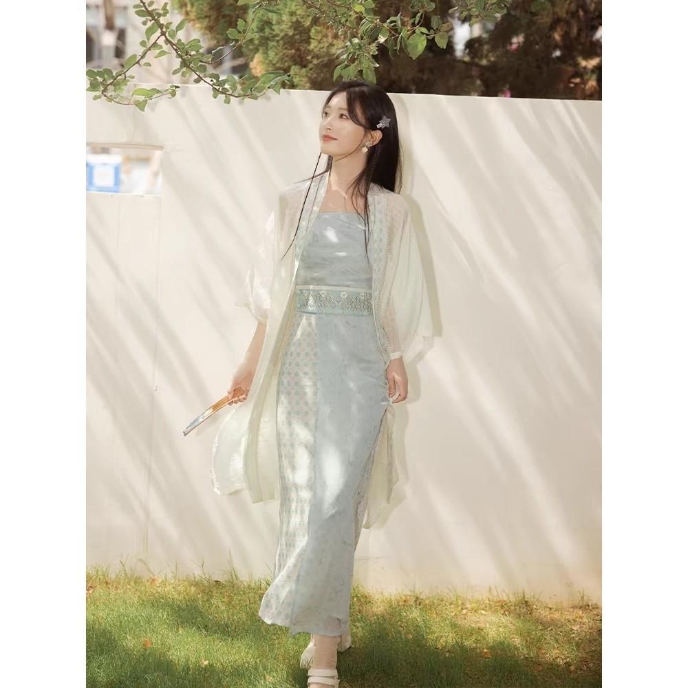 【十三余】春令添香 改良旋裙 漢服 漢元素 中式 古風 中國風 下裙 漢服裙 M碼-細節圖7