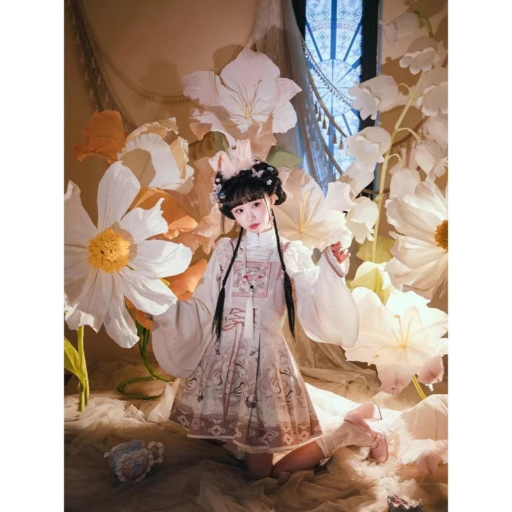 【十三余】春風共耳 馬甲 蕾絲 漢服 漢元素 少女 lolita 古風 XL碼-細節圖4