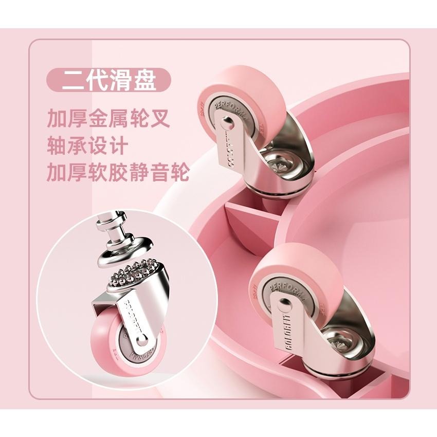 COLORFIT 萬向輪 健腹盤 健腹倫 滑盤 靜音 腹肌 男女 家用 收腹 核心 居家 運動 馬甲線 瘦身 少女粉-細節圖2