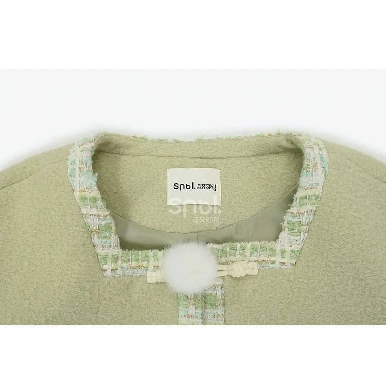 【森女部落】鈴蘭花刺繡 綠色 漢元素 漢服 方領大衣 中國風 古風 新中式 lolita 軟妹 少女-細節圖7