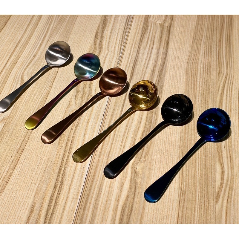 拾穗精品咖啡 - 正晃行AKIRAKOKI 不鏽鋼食品級真空鍍鈦杯測匙 送帆布收納袋-細節圖2