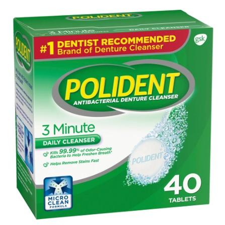 【滿千免運】Polident 保麗淨 假牙清潔錠 40粒/120粒 盒裝 美國原裝進口【禾宜藥局】-細節圖3