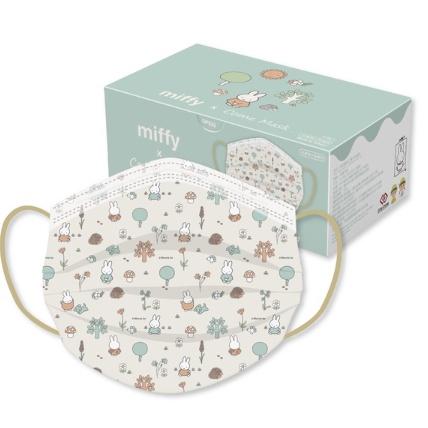 康丞 miffy 米飛兔系列 -兒童 幼幼平面醫用口罩 20片入/盒【禾宜藥局】-細節圖3