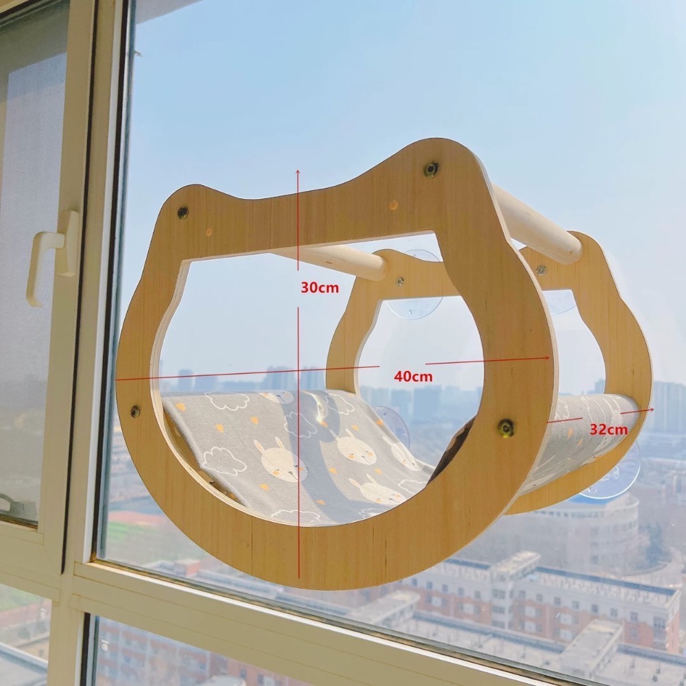 貓跳台 窗戶型太空艙、貓頭窩 吸盤式吊床-細節圖3