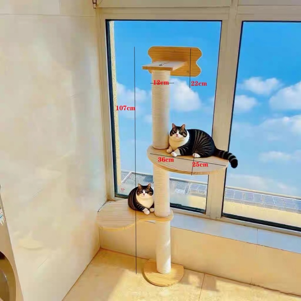 窗型落地台柱、貓跳台，有吸盤款與膨脹螺絲款-細節圖2