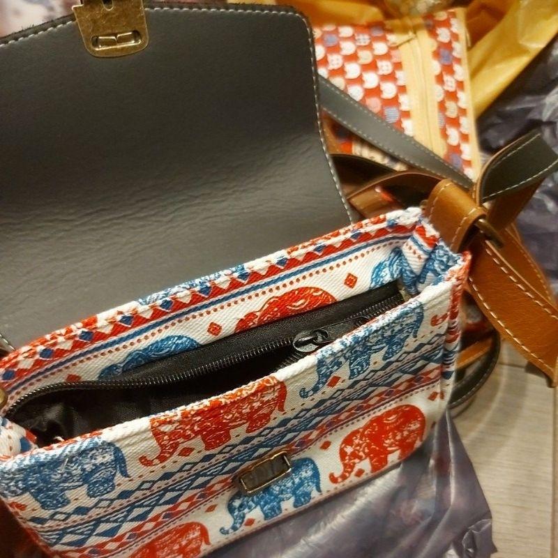 🎉現貨🎉 泰國代購 泰國帶回 泰國大象包 大象馬鞍包 大象後背包-細節圖3