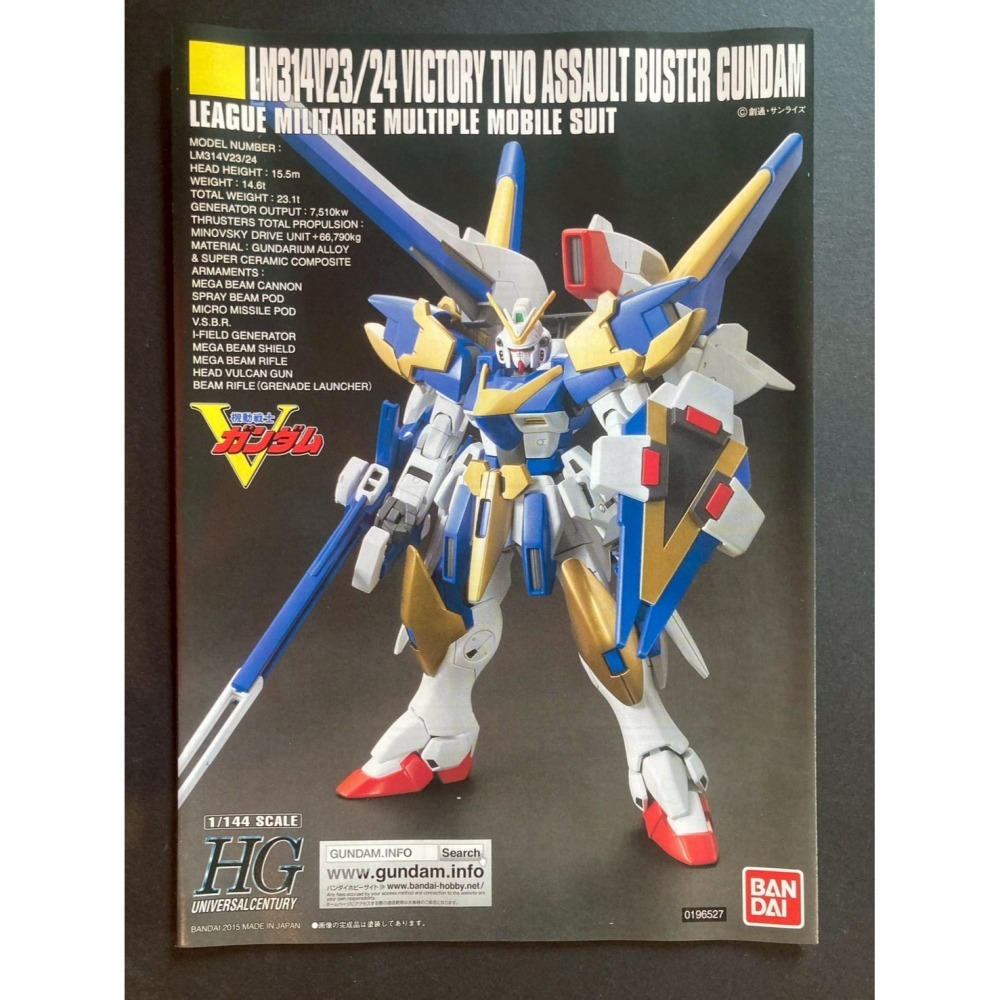 =宅家王=【通販品】萬代藍標 HGUC V2鋼彈突擊殲滅型 LM314V23+24 5057751 1比144 組裝模型-細節圖4